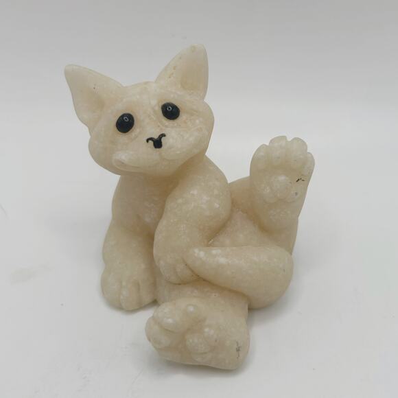 Vintage Quarry Critters Clyde and Cameron the Cats Stone Figurines Second Nature - Picture 2 of 9